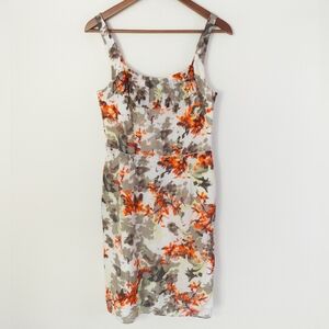 Banana Republic Silk Blend Sleeveless Floral Dress Size 4